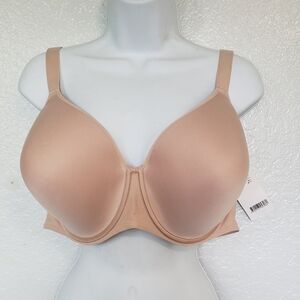 Chantelle Bra 38H Comfort Chic Full Cup Custom Fit Nude Rose Plus Size New $78